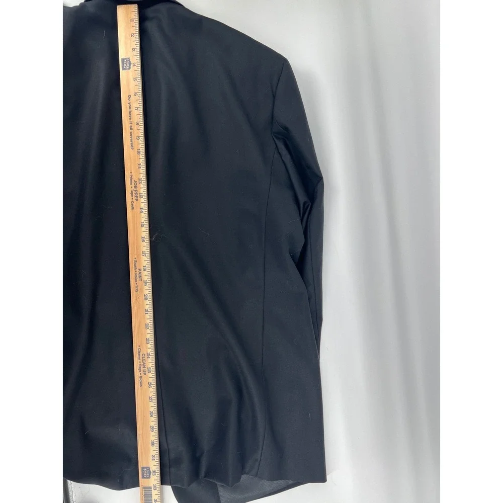 Mantoni Mens Super 140s Wool Blazer Black 3 Button Gold Crest Sport Coat 48L‎